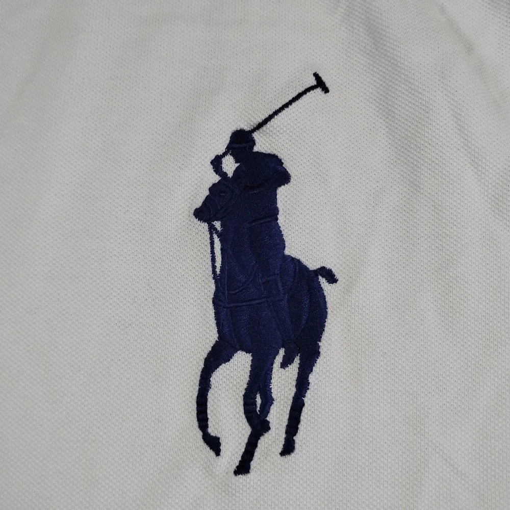Polo Ralph Lauren Men Big Pony Polo Shirt White XXL Custom Slim Fit